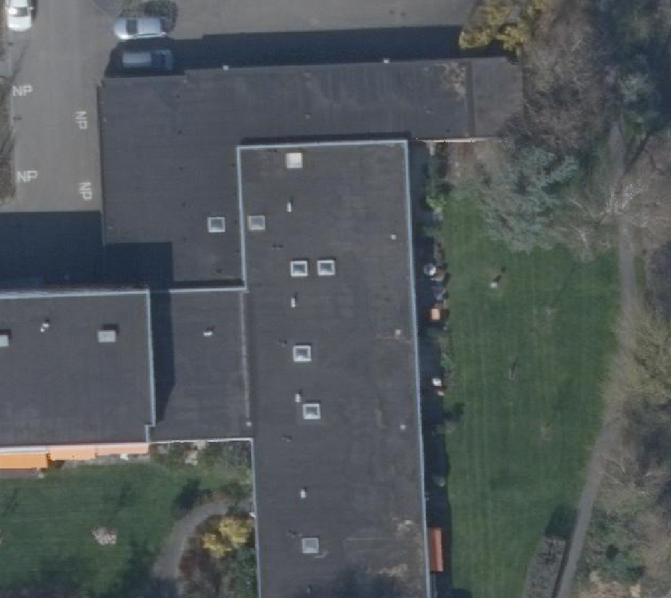True ortho Luchtfoto op daksegment