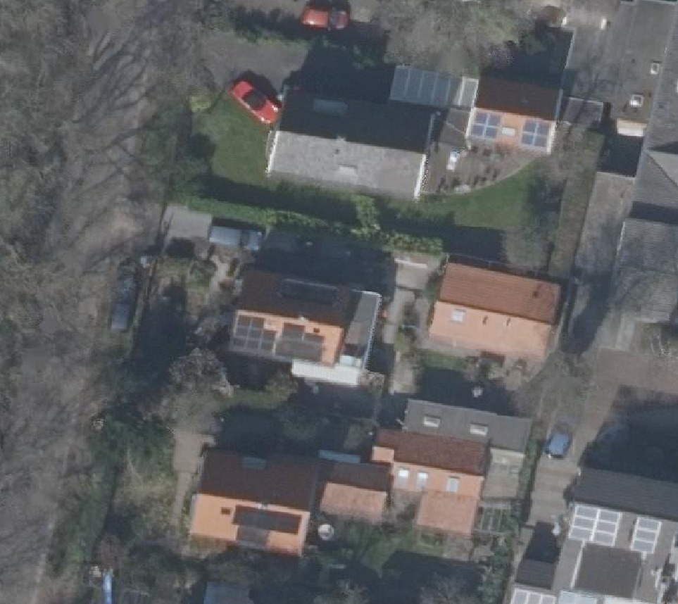 True ortho Luchtfoto op daksegment