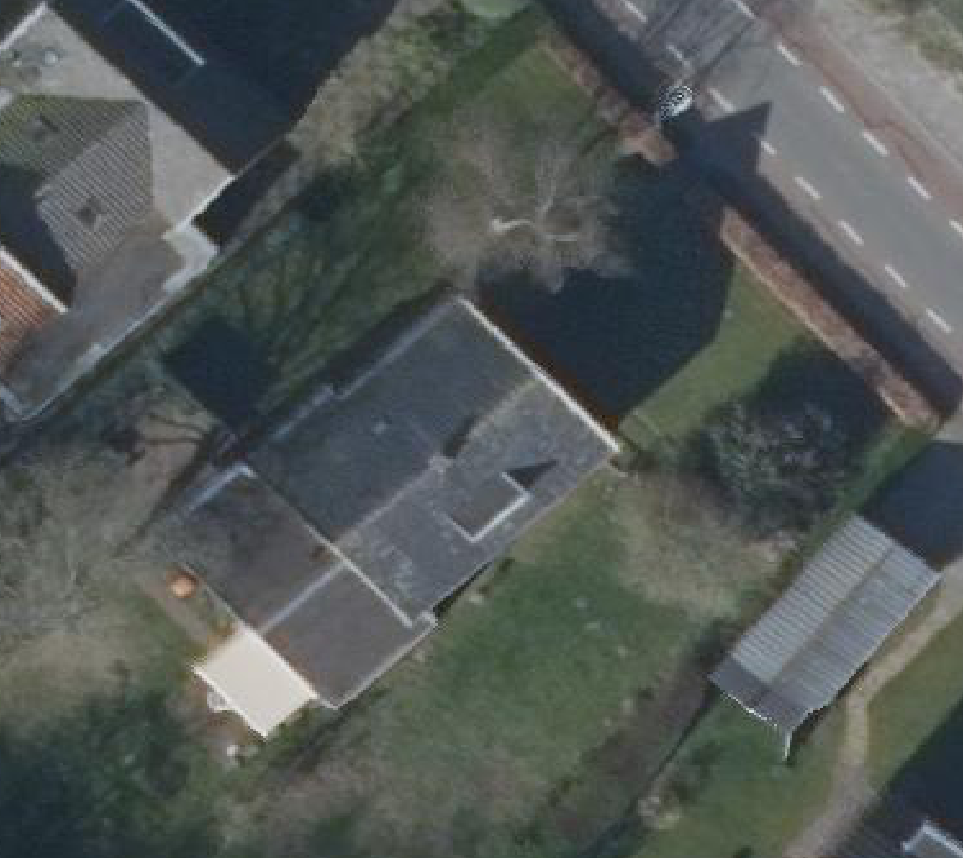 True ortho luchtfoto van Schoorl met zicht op woning