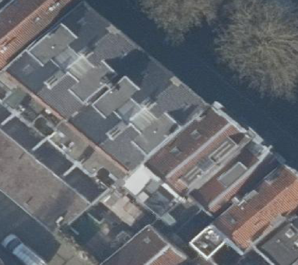 True ortho luchtfoto van Amsterdam met zicht op woning