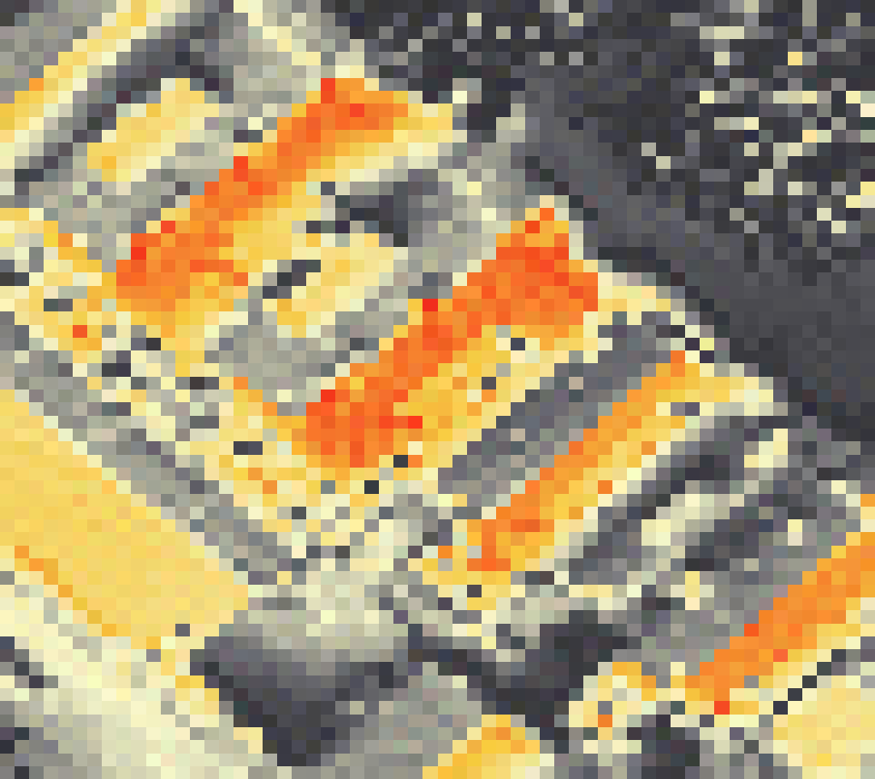 PV-irradiatie op daksegment ingezoomd met intensiteitsverdeling van zonlicht