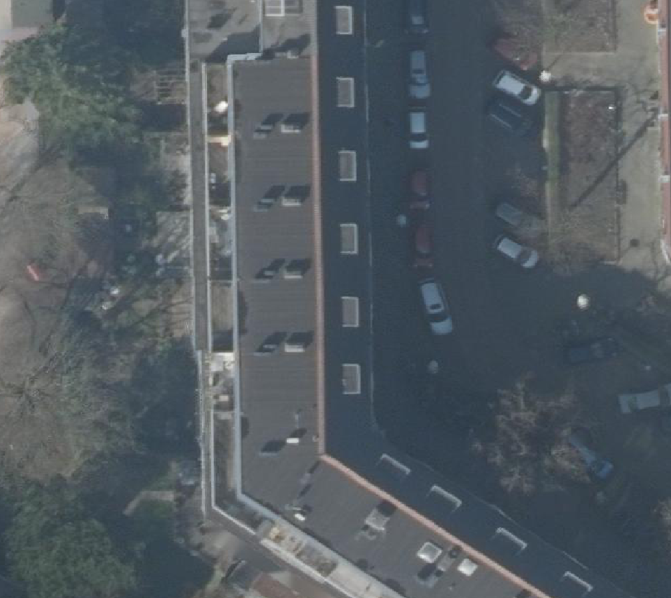 True ortho Luchtfoto op daksegment