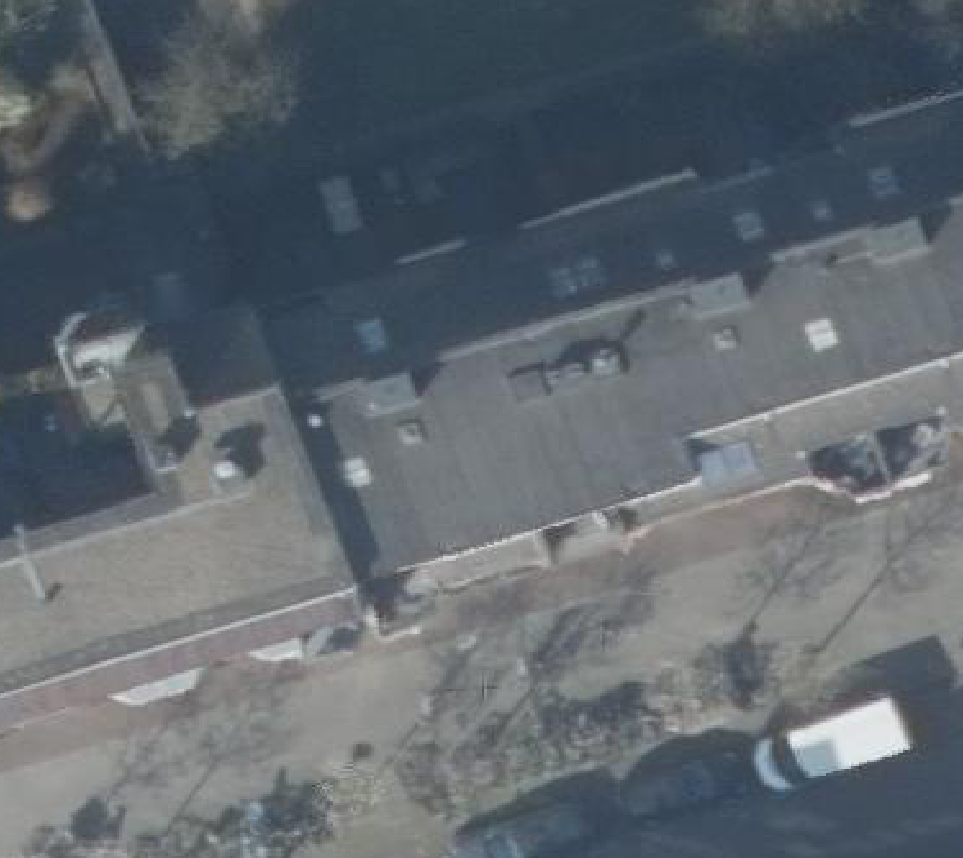 True ortho luchtfoto van Amsterdam met zicht op woning