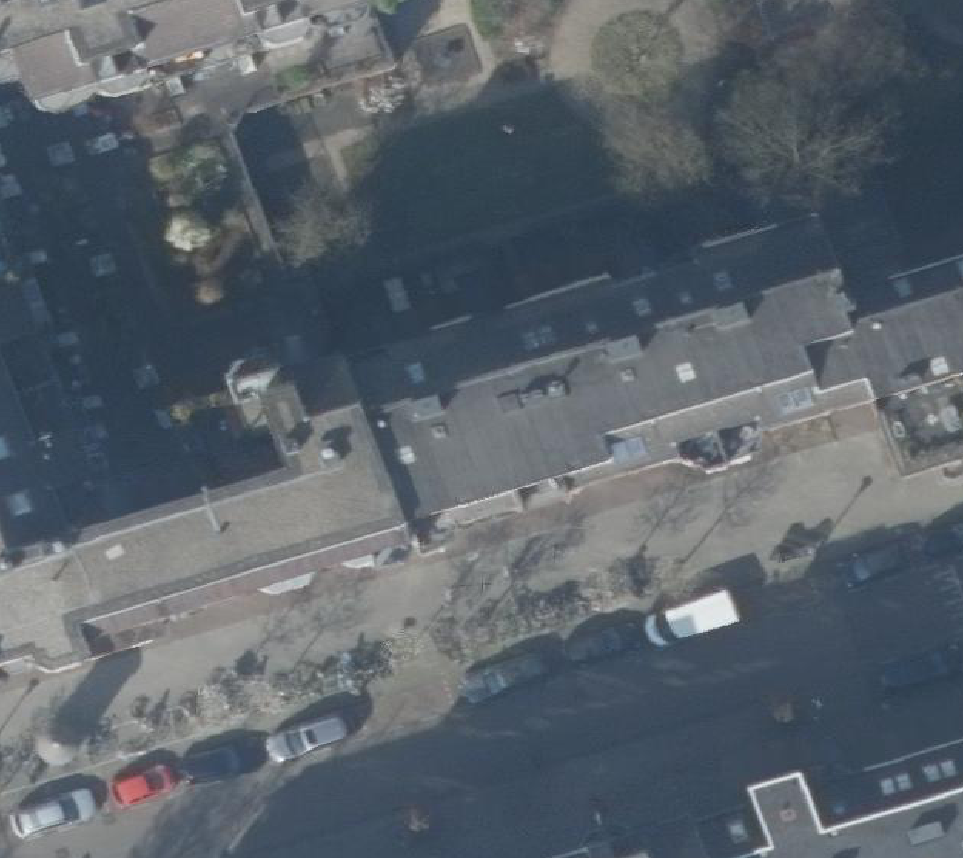 True ortho Luchtfoto op daksegment