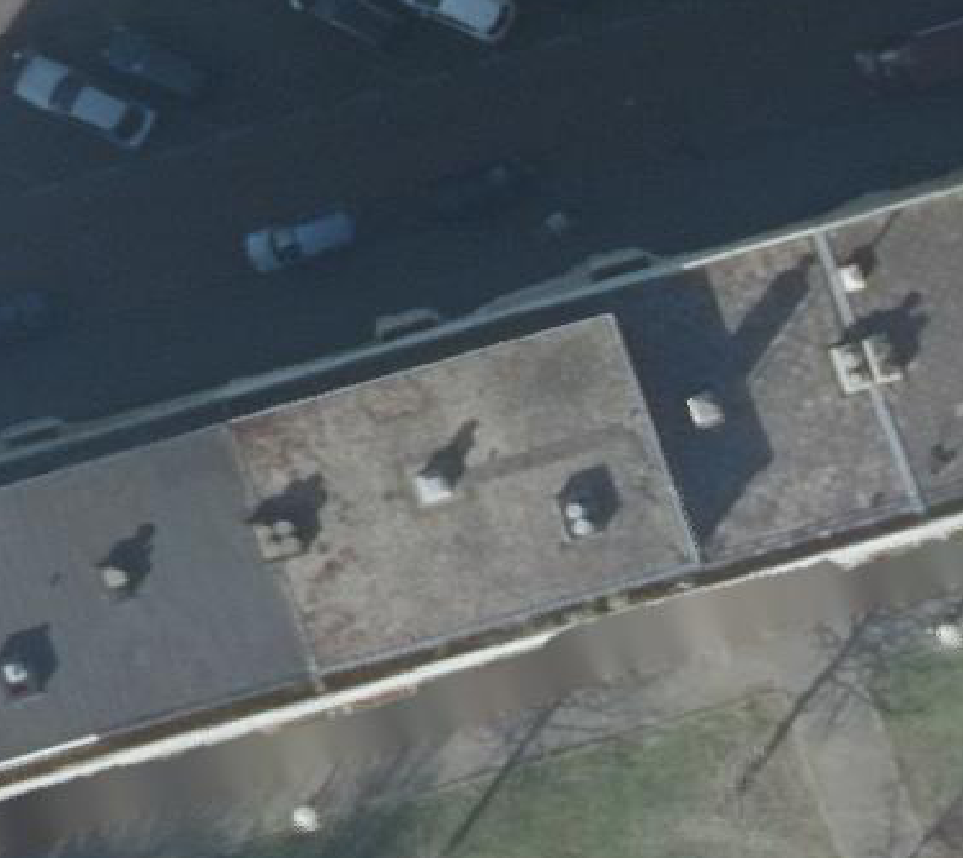 True ortho luchtfoto van Amsterdam met zicht op woning