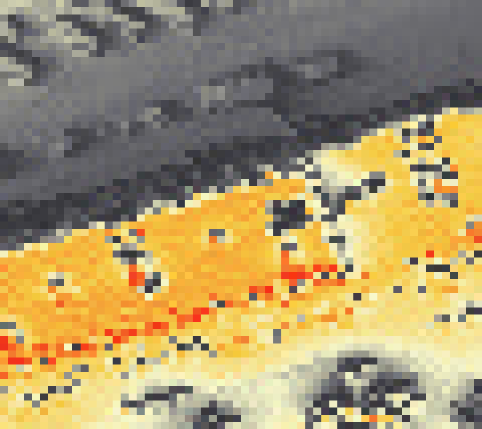 PV-irradiatie op daksegment ingezoomd met intensiteitsverdeling van zonlicht