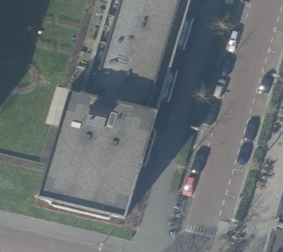 True ortho Luchtfoto op daksegment