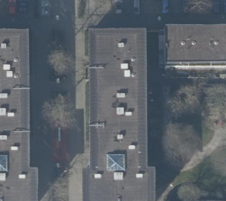 True ortho Luchtfoto op daksegment