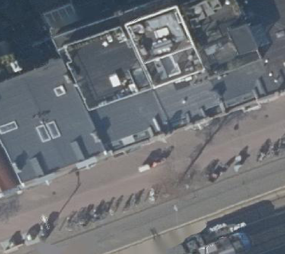 True ortho luchtfoto van Amsterdam met zicht op woning