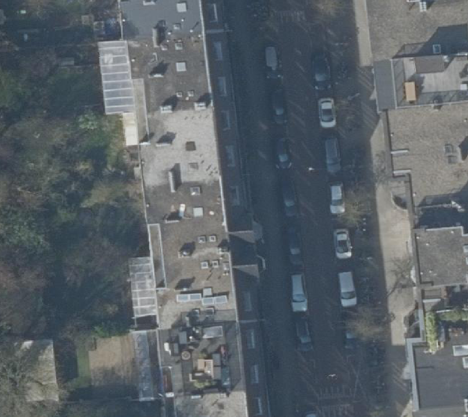 True ortho Luchtfoto op daksegment