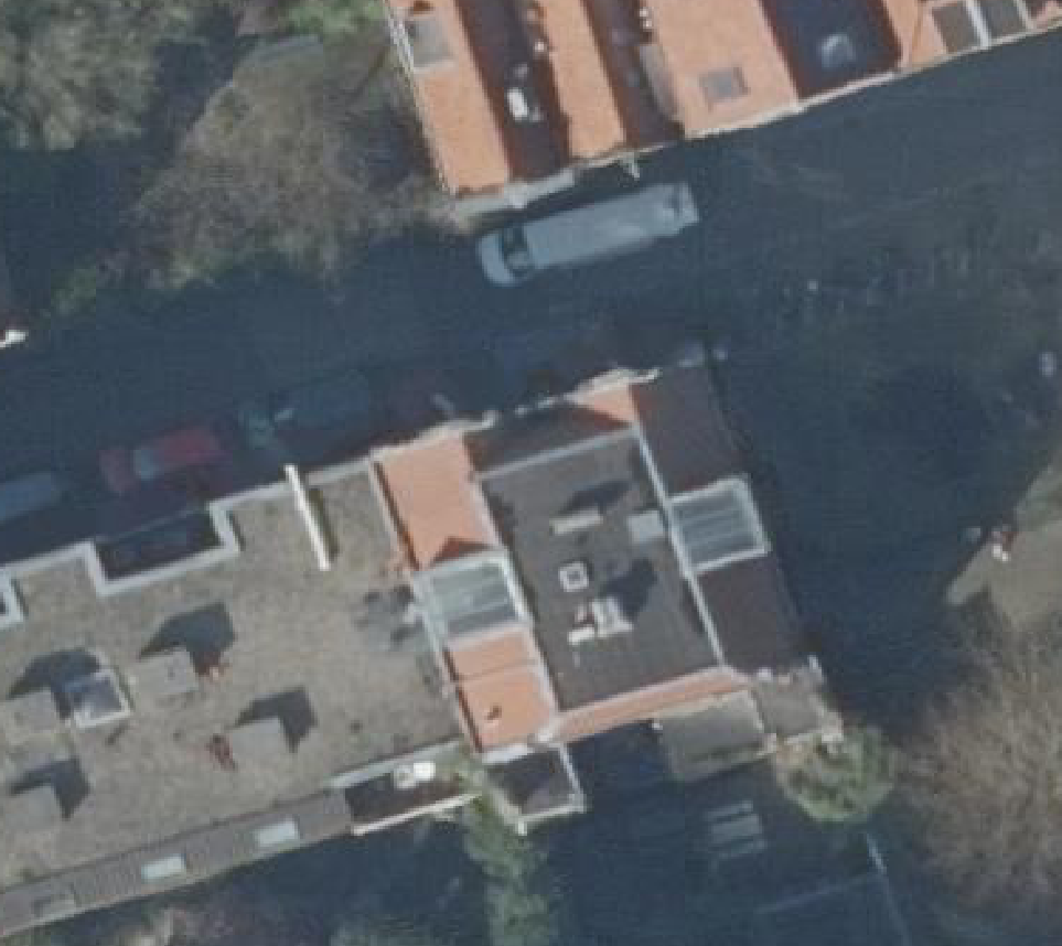 True ortho luchtfoto van Amsterdam met zicht op woning