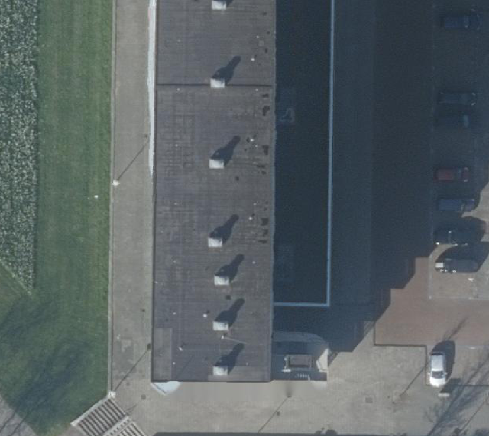 True ortho Luchtfoto op daksegment