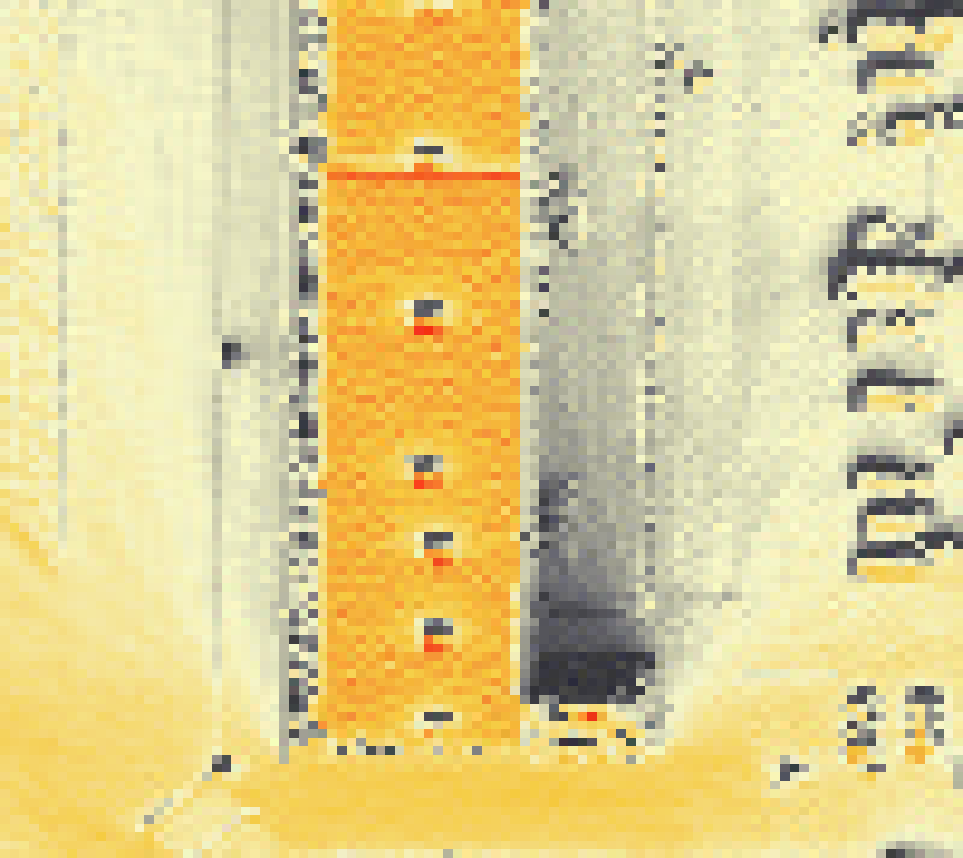 PV-irradiatie op daksegment met intensiteitsverdeling van zonlicht