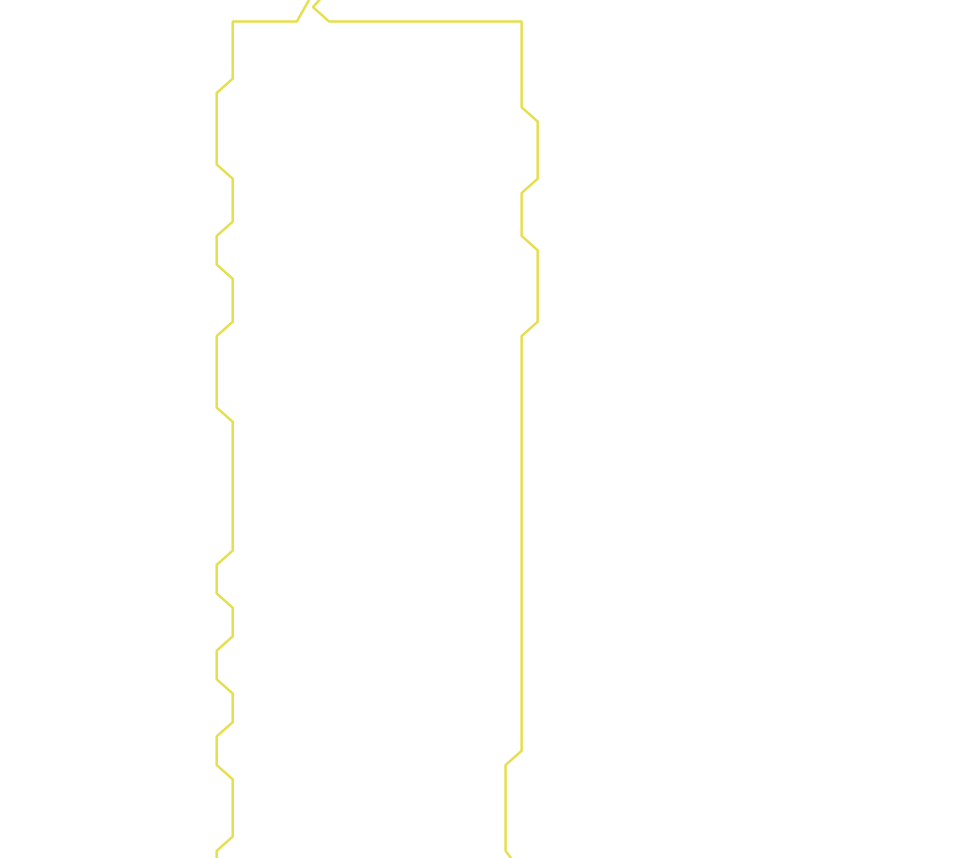 Daksegment ingezoomd met contourlijnen en structuurweergave