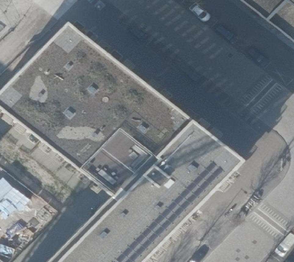True ortho Luchtfoto op daksegment