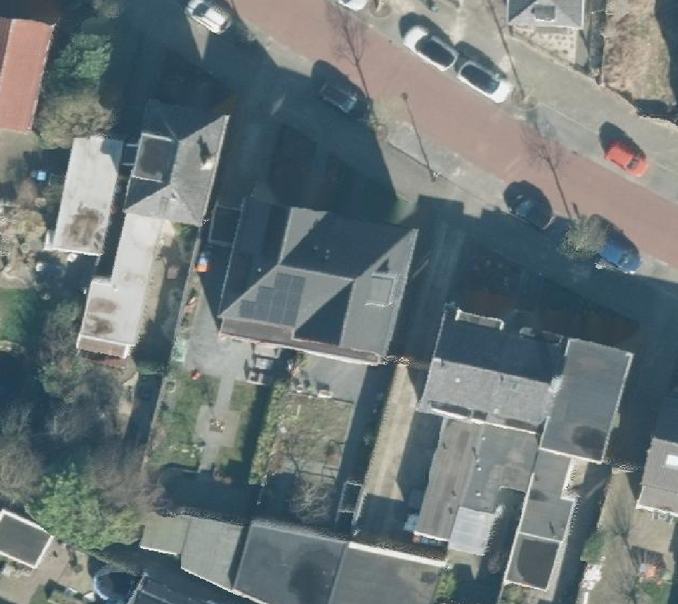 True ortho Luchtfoto op daksegment