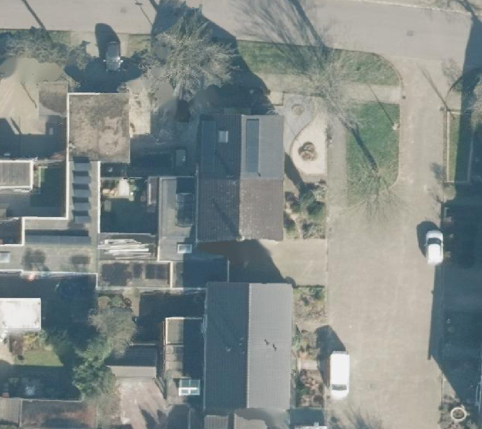 True ortho Luchtfoto op daksegment