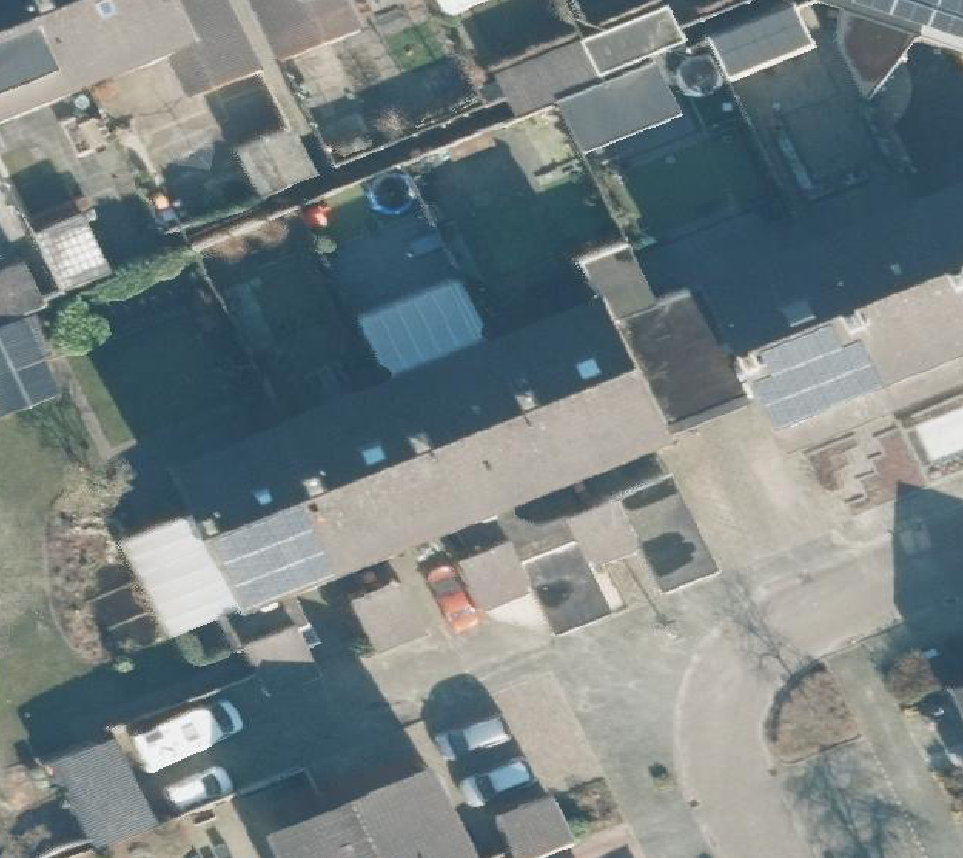 True ortho Luchtfoto op daksegment