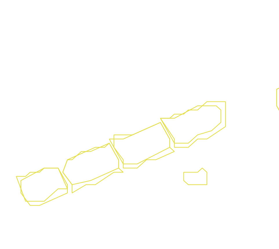 Daksegment ingezoomd met contourlijnen en structuurweergave