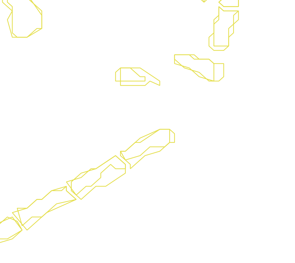 Daksegment ingezoomd met contourlijnen en structuurweergave