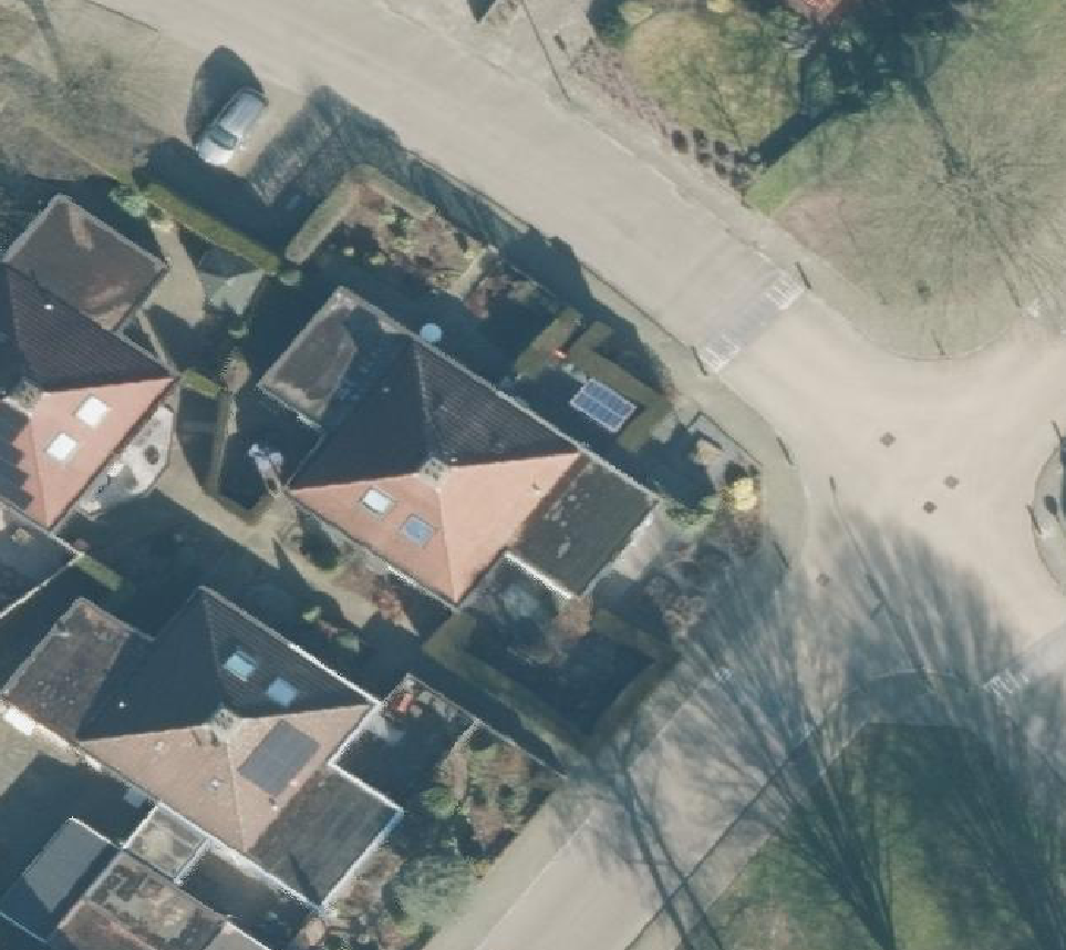 True ortho Luchtfoto op daksegment