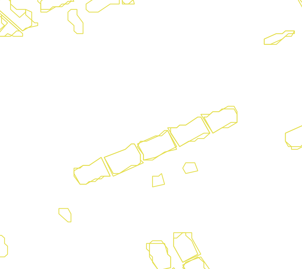 Daksegment met contourlijnen en structuurweergave