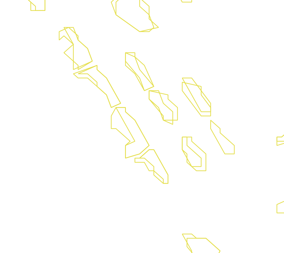 Daksegment ingezoomd met contourlijnen en structuurweergave