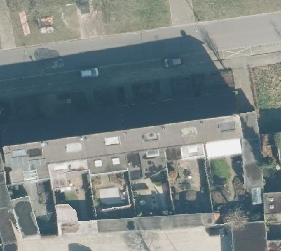 True ortho Luchtfoto op daksegment