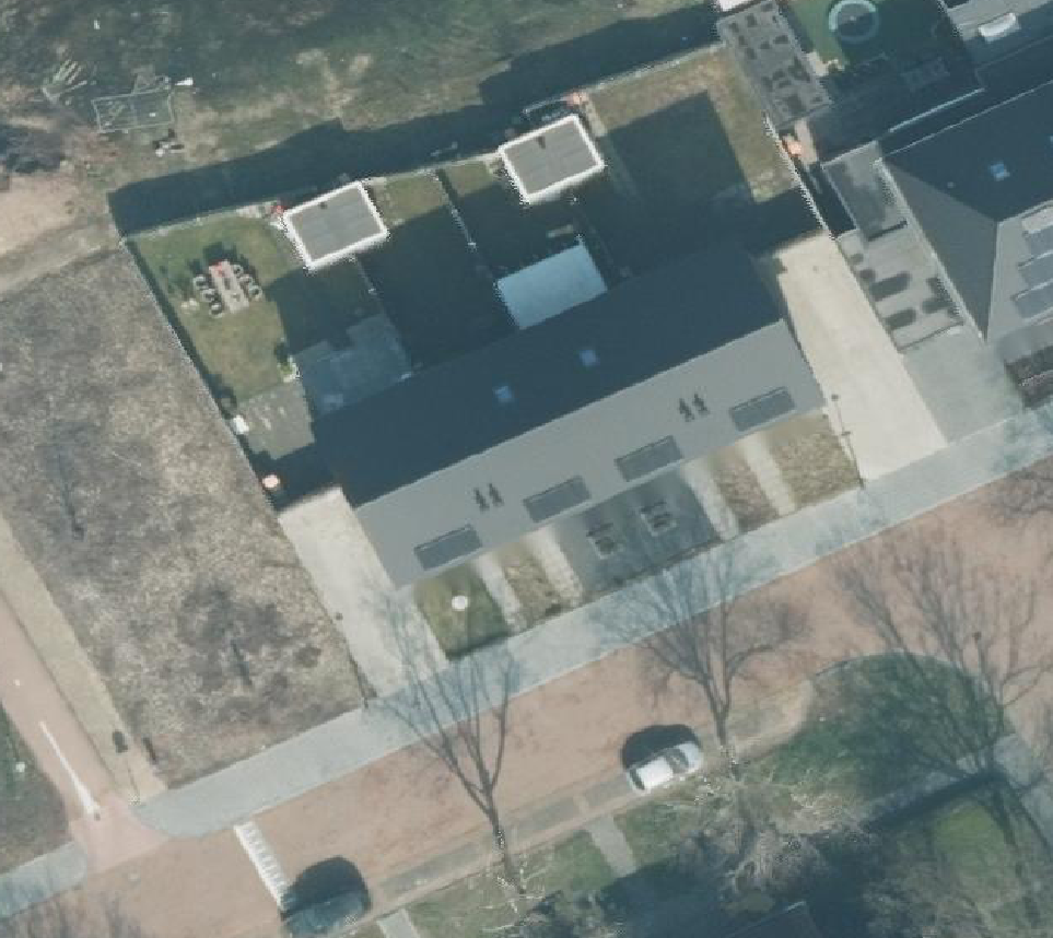 True ortho Luchtfoto op daksegment