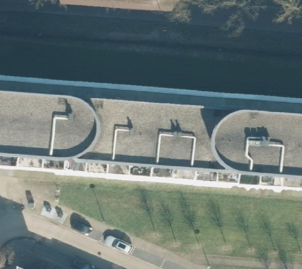 True ortho Luchtfoto op daksegment