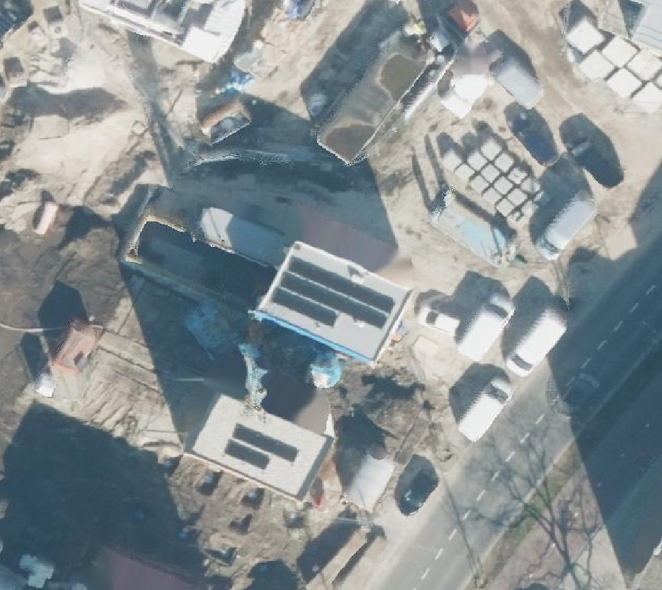 True ortho Luchtfoto op daksegment