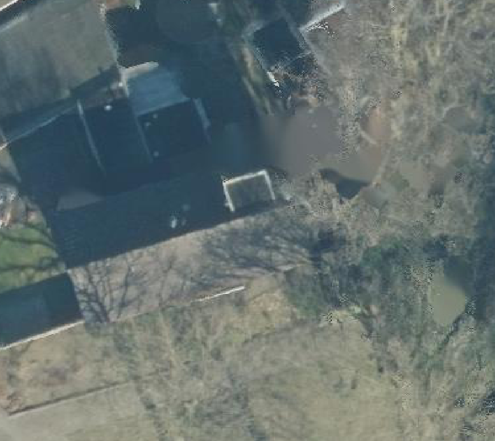 True ortho Luchtfoto op daksegment ingezoomd