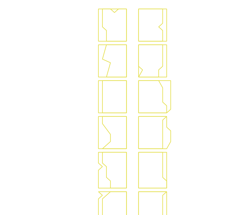 Daksegment ingezoomd met contourlijnen en structuurweergave