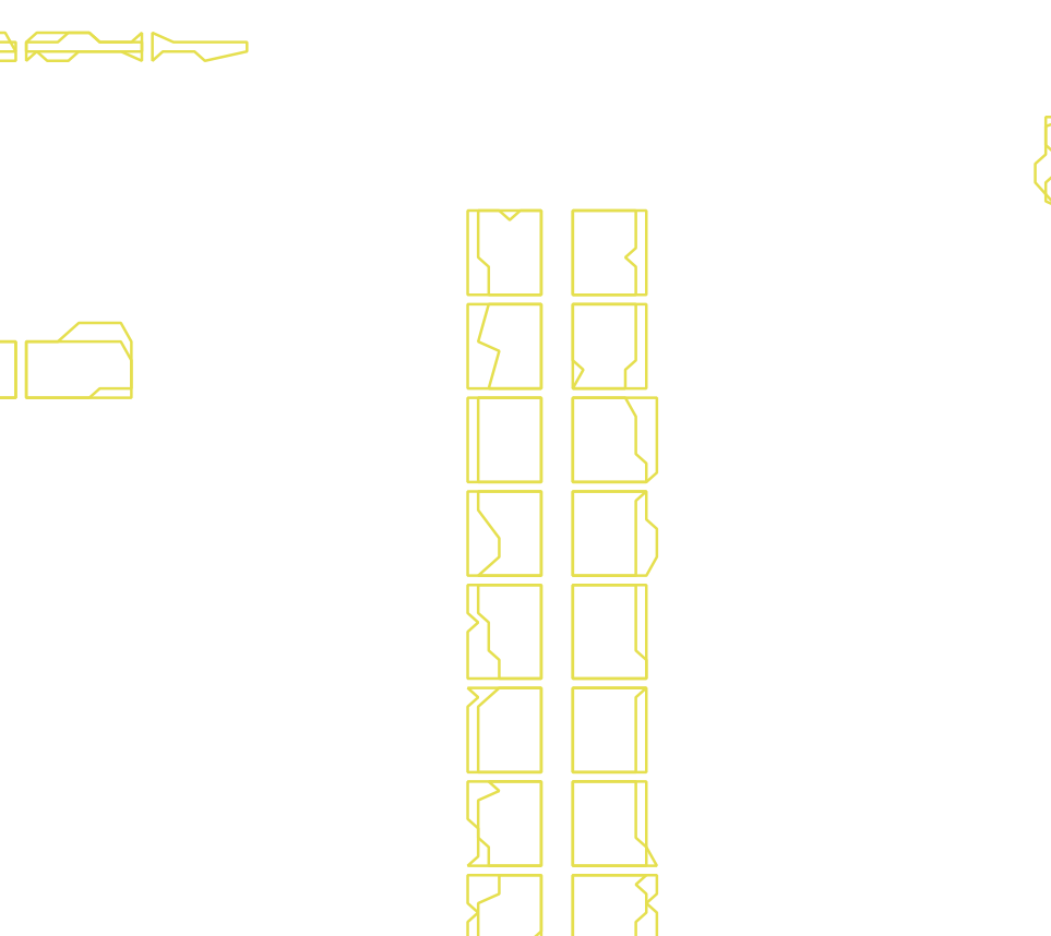 Daksegment met contourlijnen en structuurweergave