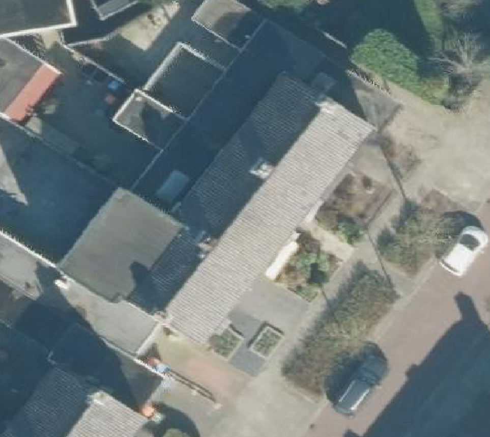 True ortho luchtfoto van Enschede met zicht op woning