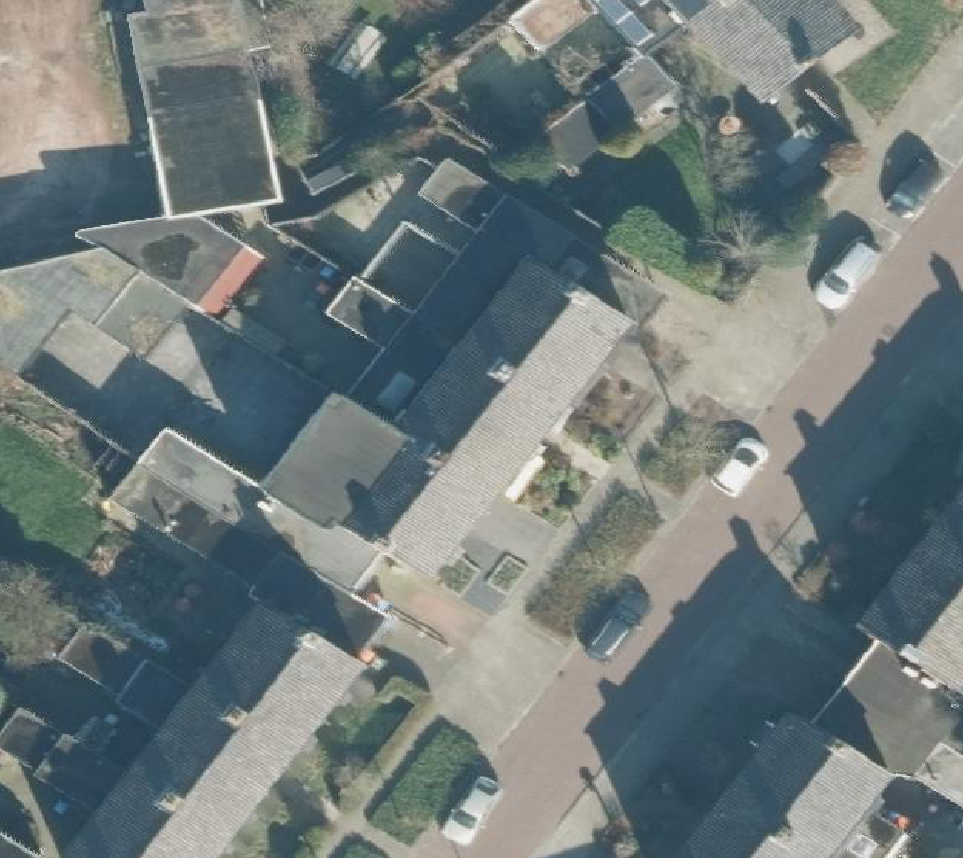 True ortho Luchtfoto op daksegment