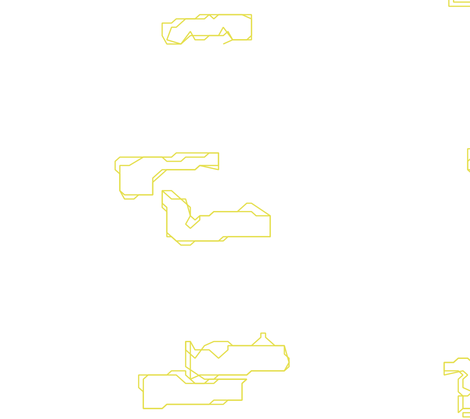 Daksegment met contourlijnen en structuurweergave