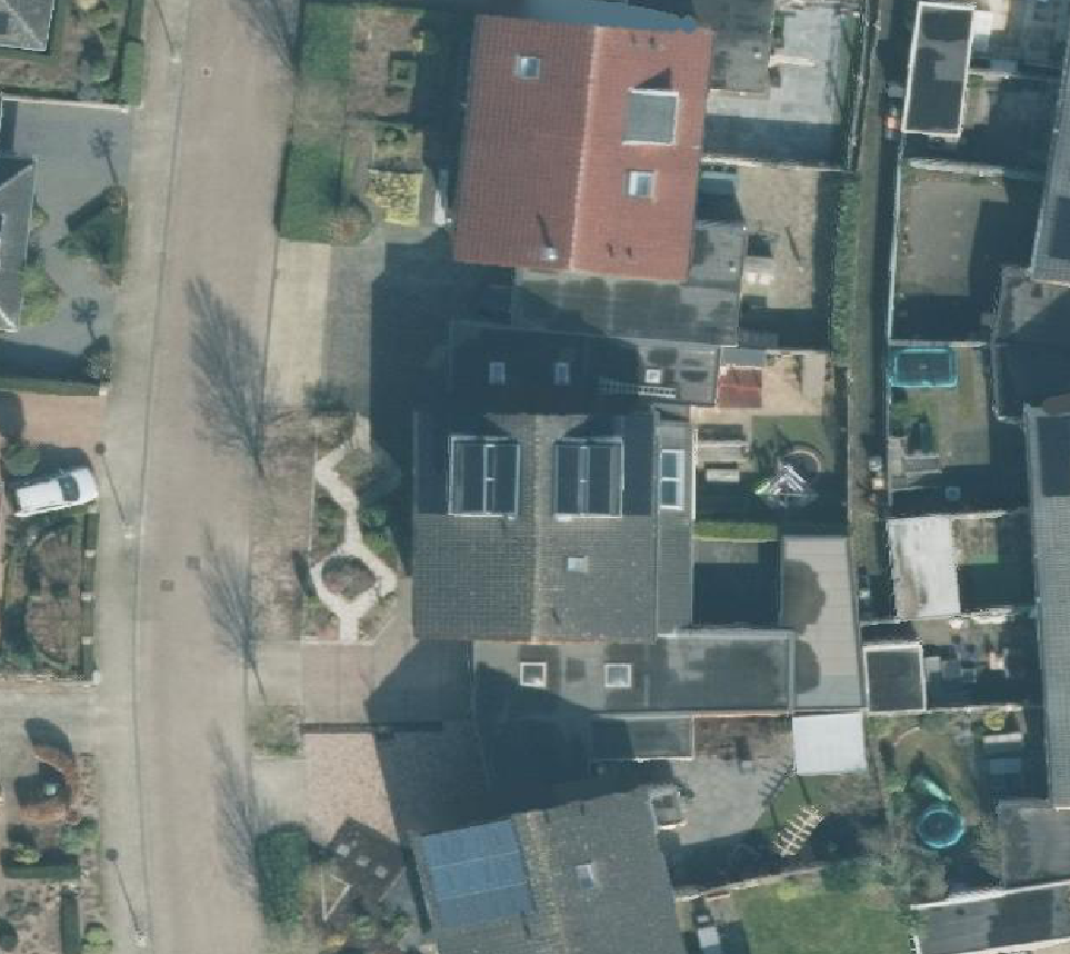 True ortho Luchtfoto op daksegment