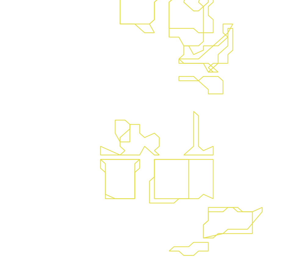 Daksegment ingezoomd met contourlijnen en structuurweergave