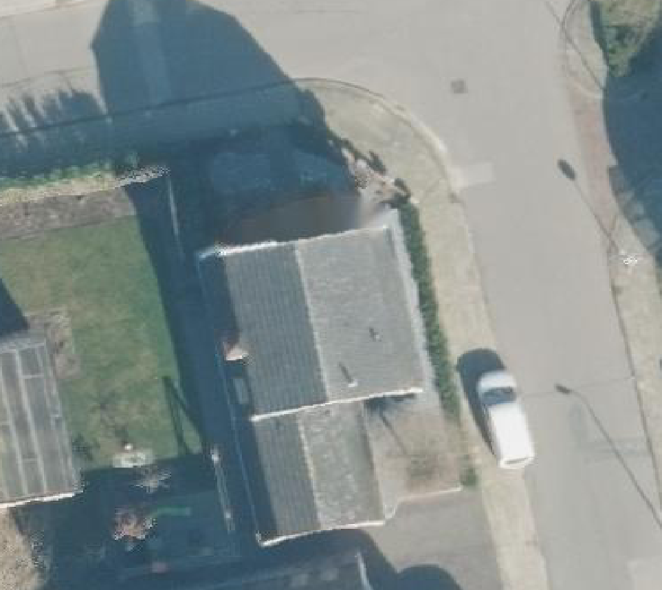 True ortho luchtfoto van Losser met zicht op woning