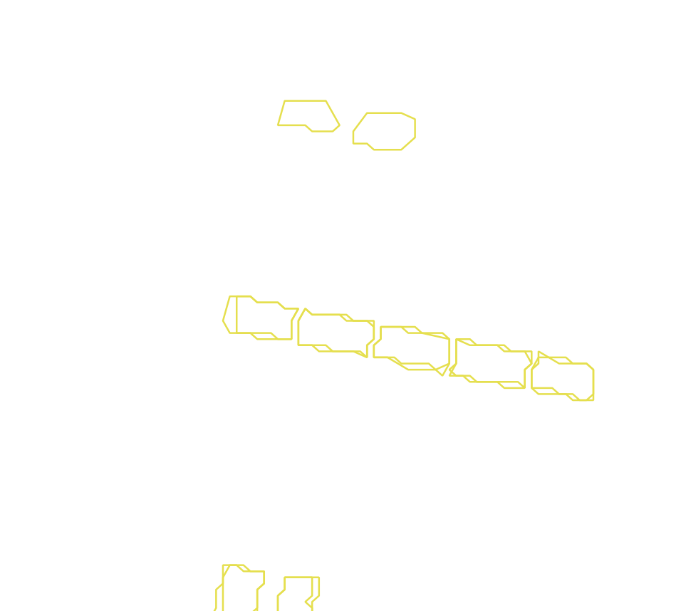 Daksegment met contourlijnen en structuurweergave