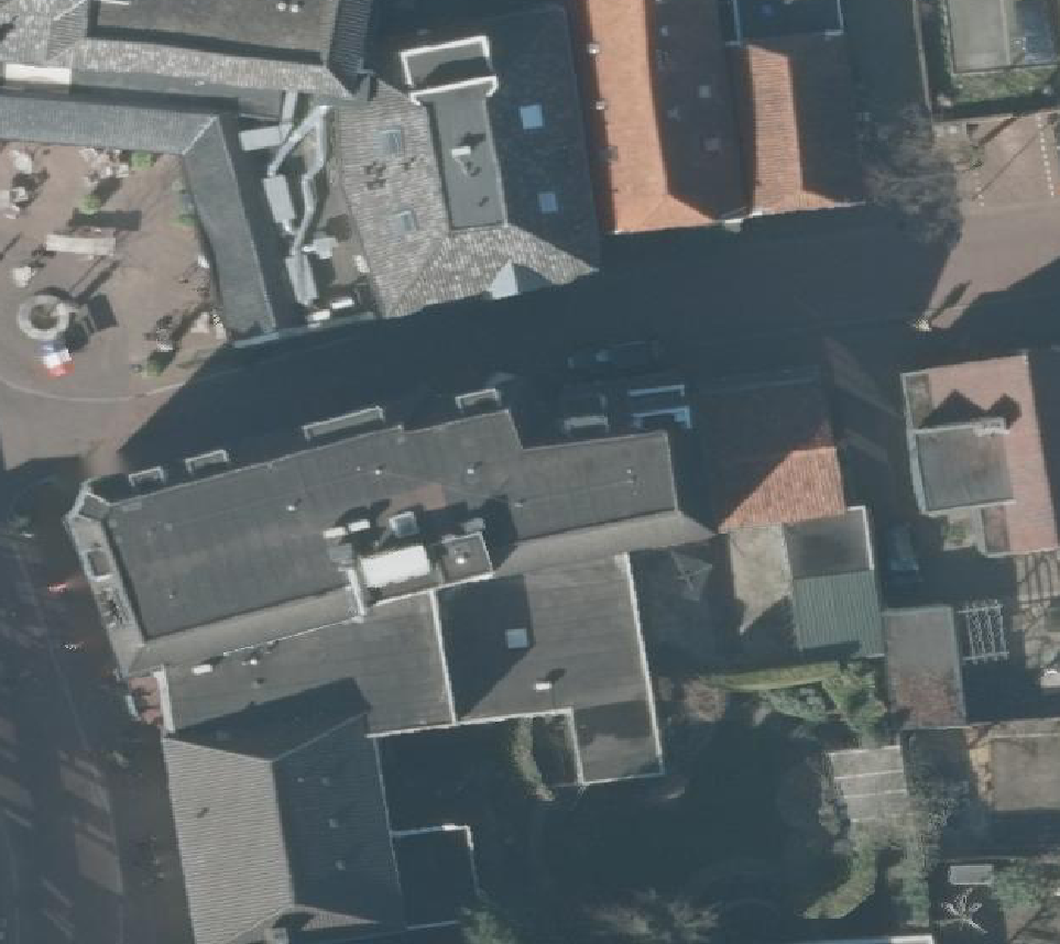True ortho Luchtfoto op daksegment
