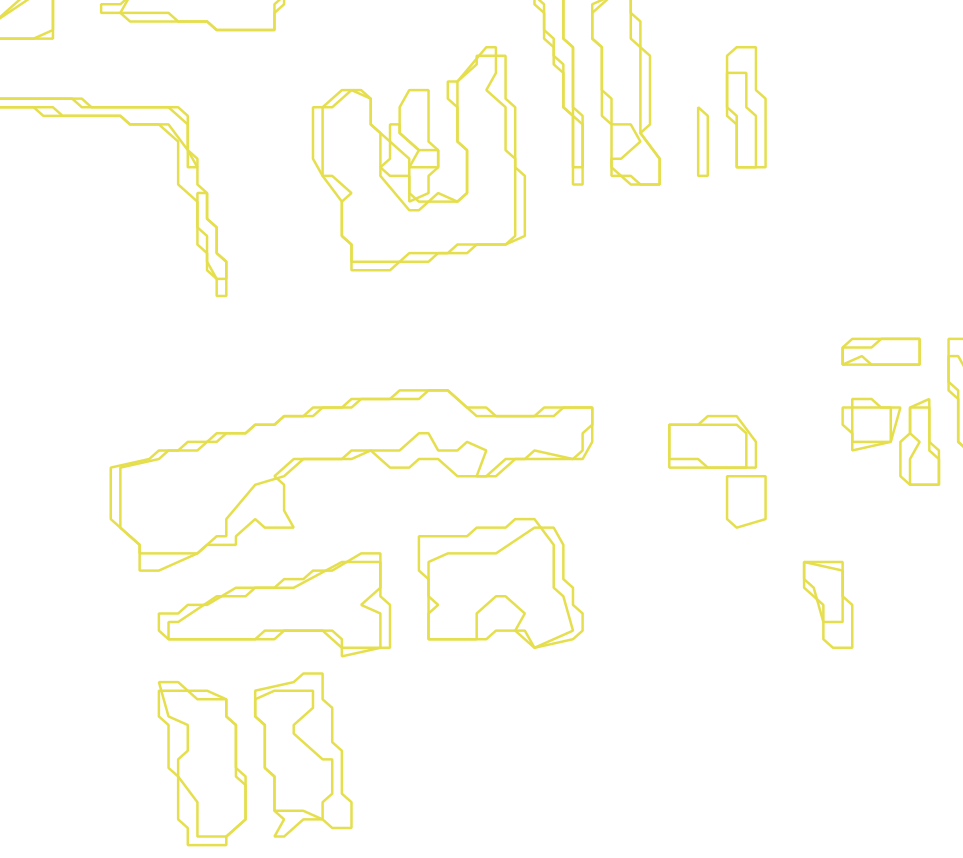 Daksegment met contourlijnen en structuurweergave