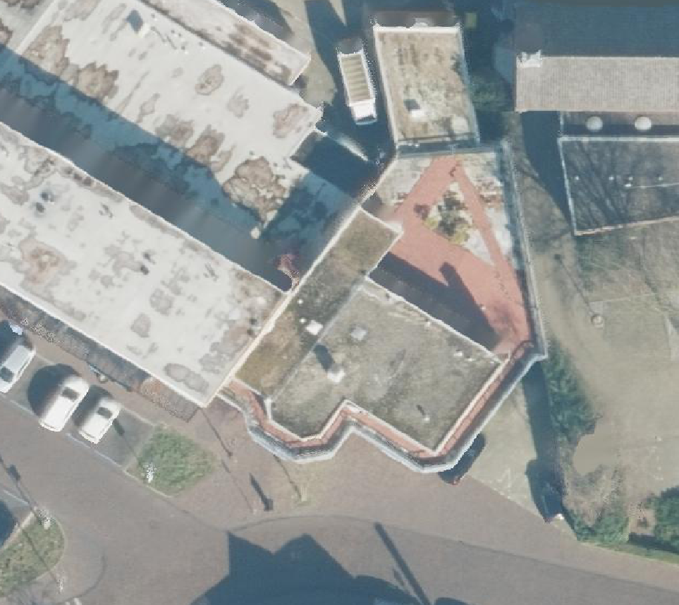 True ortho Luchtfoto op daksegment