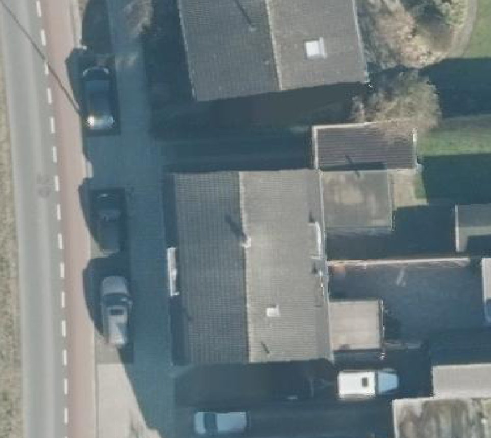 True ortho luchtfoto van Losser met zicht op woning