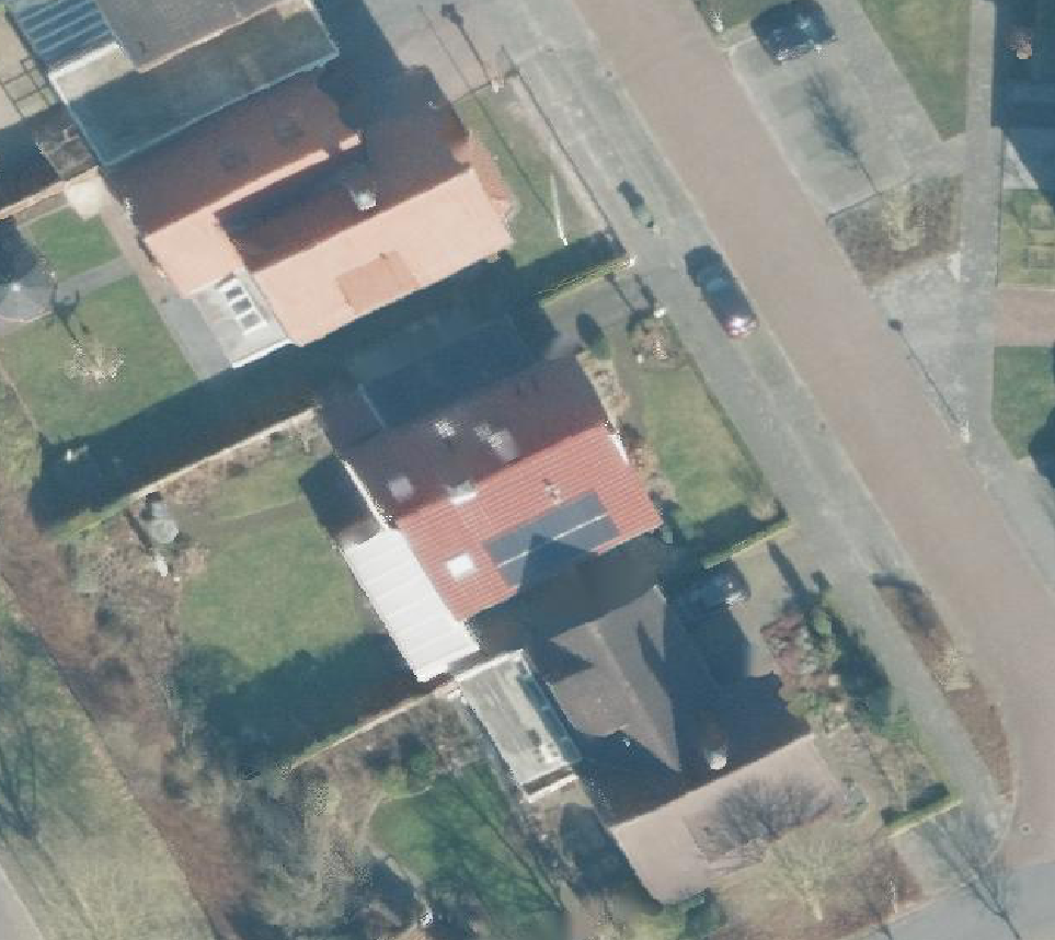 True ortho Luchtfoto op daksegment