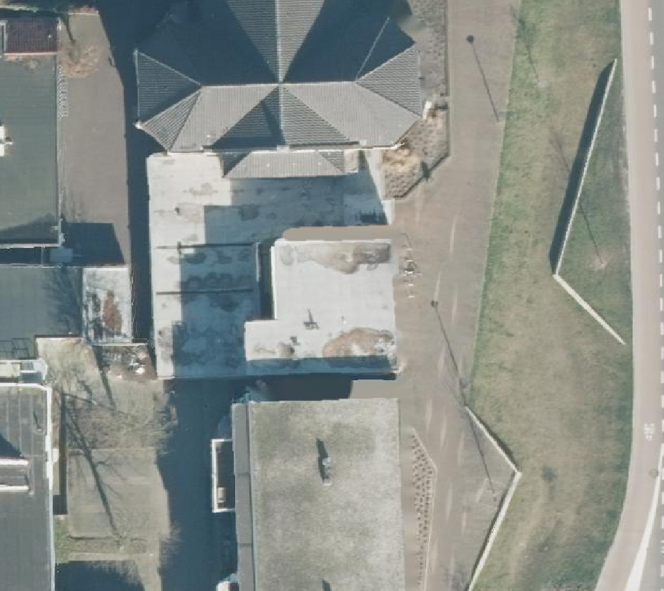 True ortho Luchtfoto op daksegment