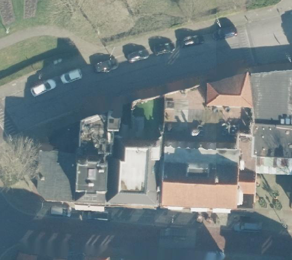 True ortho Luchtfoto op daksegment