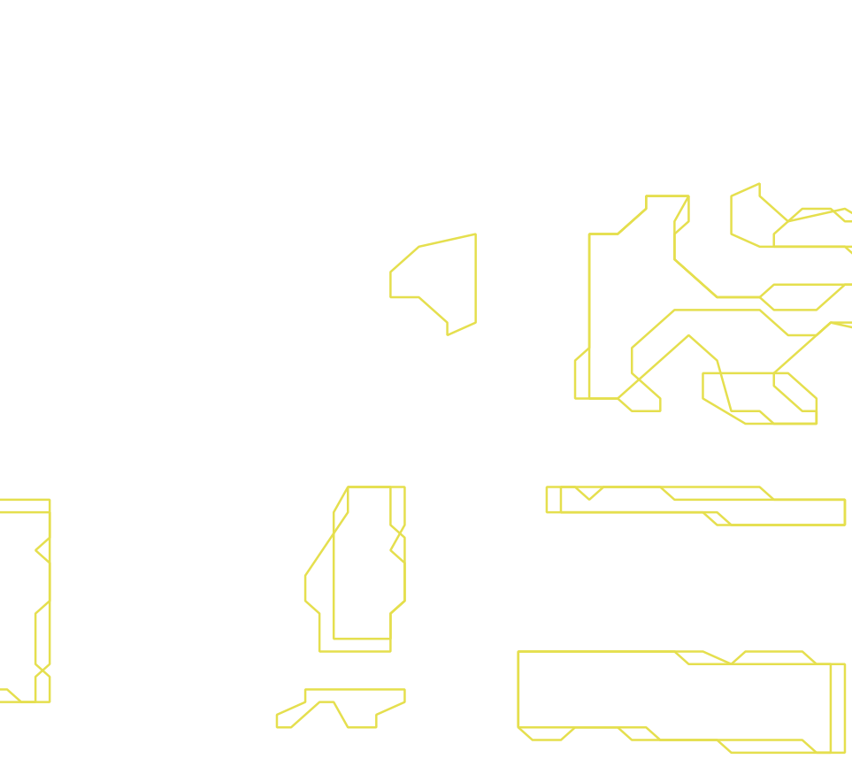 Daksegment ingezoomd met contourlijnen en structuurweergave