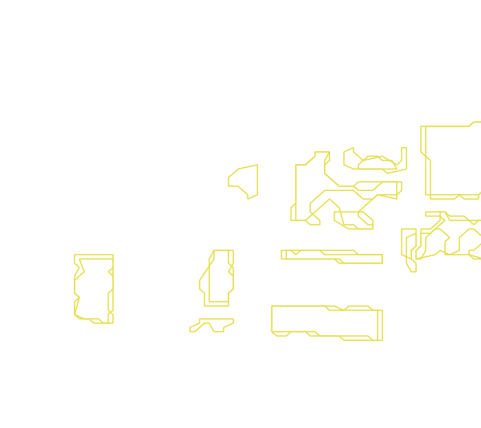 Daksegment met contourlijnen en structuurweergave